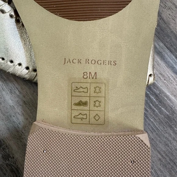 Jack Rogers Metallic Gold Jack Flat Sandals - Picture 6 of 6